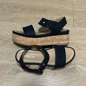Black Platform Sandals